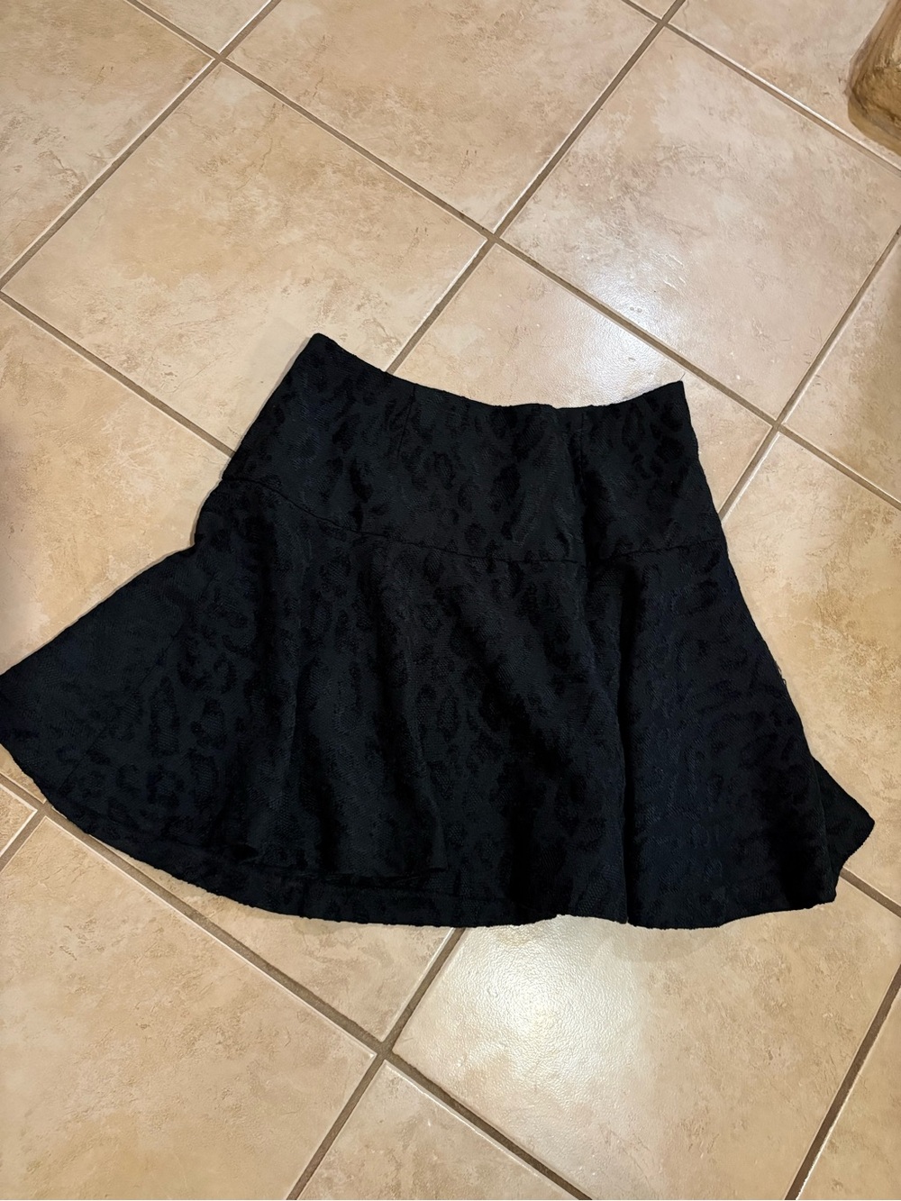 Free People Black Flared Skater Skirt